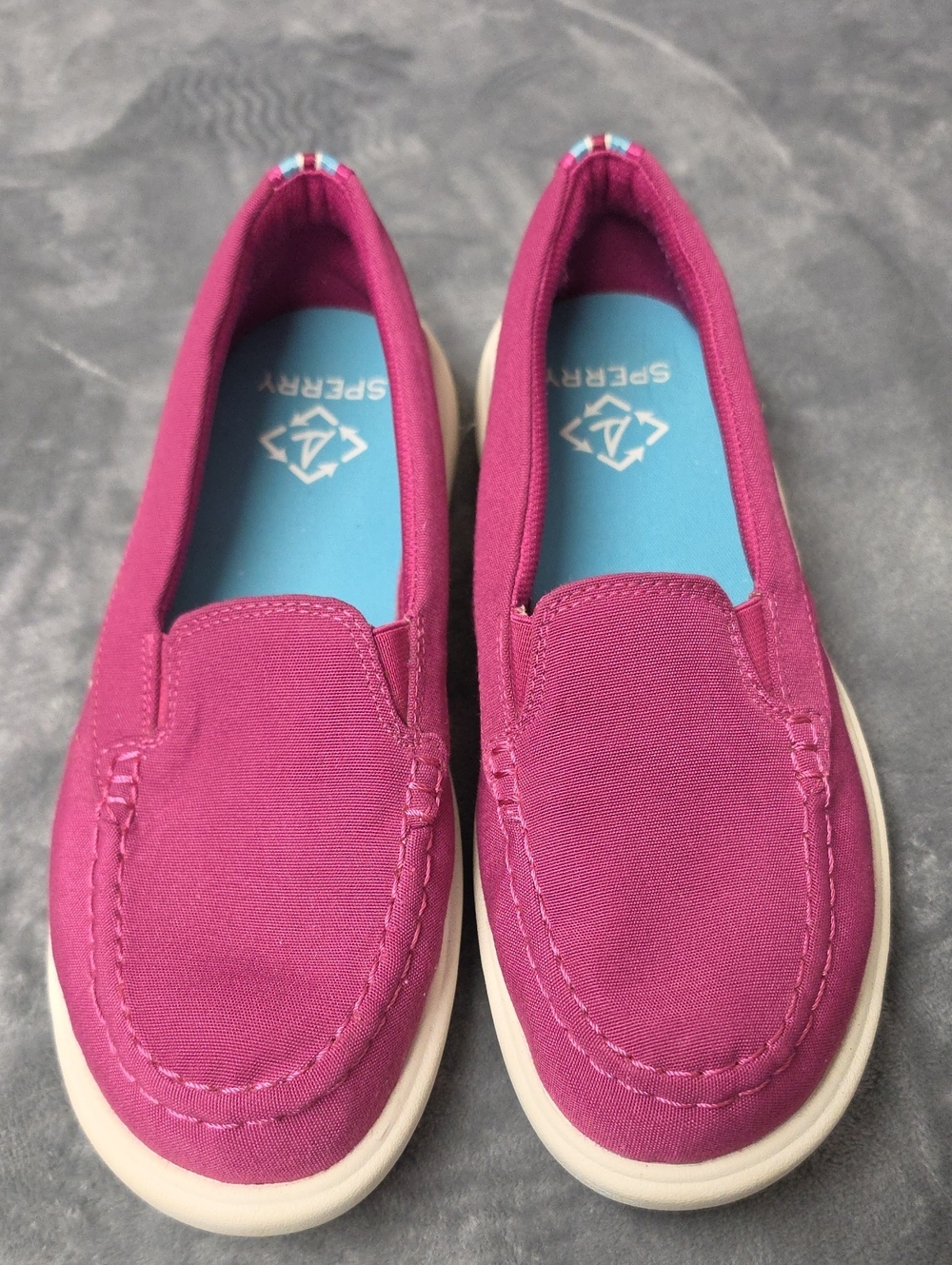 Sperry Women's Slip-On Canvas Loafers - Fuchsia Sz 8